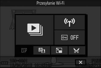 Przesyłanie zdjęć do urządzenia z dostępem do sieci bezprzewodowej Postępuj zgodnie z opisem poniżej, aby przesyłać zdjęcia z aparatu do urządzenia z dostępem do sieci bezprzewodowej.