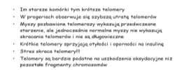 Enzymem odpowiedzialnym za wydłużanie telomerów jest telomeraza.