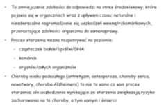Starzenie Starzenie nie jest to jednoznaczne pojęcie : spadek żywotności organizmu ujawniający się z wiekiem nieodwracalne zmiany zachodzące w żywej substancji suma wszystkich ubytków biologicznych