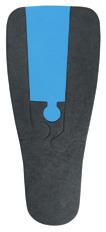 The modular insole was developed for plantar pressure redistribution with specific use after forefoot and midfoot-operations.