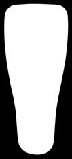 Additional pressure relief of up to 22 % in the front is effected by the wedge-shaped sole, that tapers toward the heel.