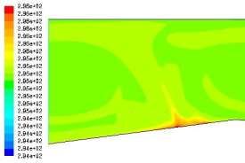 22 kg/m 3 do 1.18 kg/m 3 lub 1.14 kg/m 3. a) b) c) Rysunek 3.29 Modelowanie atmosfery na zboczu programem Fluent 2D, = 7.