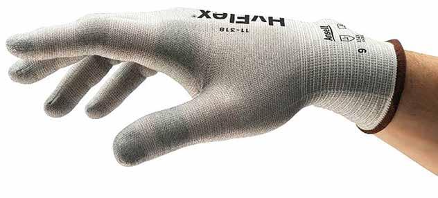 HyFlex 11-318 NAJLEPSZA W TEJ KLASIE OCHRONA I WYDAJNOŚĆ, A PONADTO NIEZRÓWNANY KOMFORT Nowa, ultralekka konstrukcja oraz średnia odporność na przecięcia to cechy nowych rękawic zapewniających