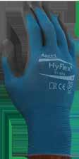 HyFlex 11-616 DO PRAC LEKKICH/WIELOZADANIOWE Najlżejsza rękawica z powłoką i wyściółką, zapewnia niezrównany komfort i czułość Wyższa elastyczność, wrażliwość dotykowa i wydajność obsługi Doskonałe