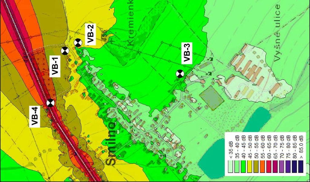 1 Hluková mapa denných ekvivalentných