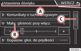 zostanie ponownie włączone po wyłączeniu silnika, wyłączy się automatycznie po upływie około 30 minut (opóźnione wyłączanie). Informacja Urządzenie jest powiązane z pojazdem.
