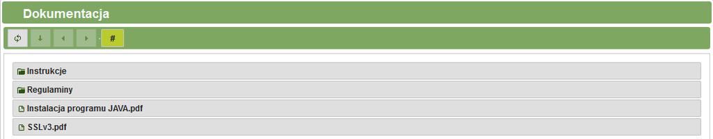 W zakładce tej znajdują się udostępnione dla klientów instrukcje oraz regulaminy (rys. 3.52). Rys. 3.52: Dokumentacja. 3.11.