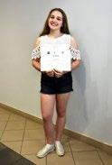 Z ŻYCIA GMINY Z cyklu Młodzi pasjonaci Najważniejsze jest pozytywne nastawienie Z Gabrysią Gołyńską, laureatką II miejsca w Ogólnopolskiej Akademii Konkursie Wiedzy o Prawie, cheerleaderką i młodym