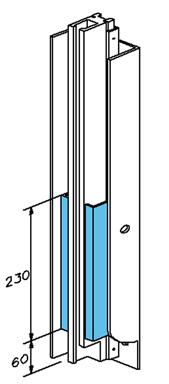 3 Kolumny boczne Kolumny boczne prowadzą połać bramy w górę i w dół. Ze względu na tarcie elementów plastikowych niezbędne jest smarowanie. 1.3.1 Informacje ogólne Kolumny boczne stanowią część ramy, która obejmuje również zespół górny.