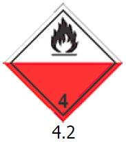Materiały ciekłe zapalne Zagrożenie pożarem. Zagrożenie wybuchem. Materiały stałe zapalne, materiały samoreaktywane i materiały wybuchowe stałe odczulone Zagrożenie pożarem.
