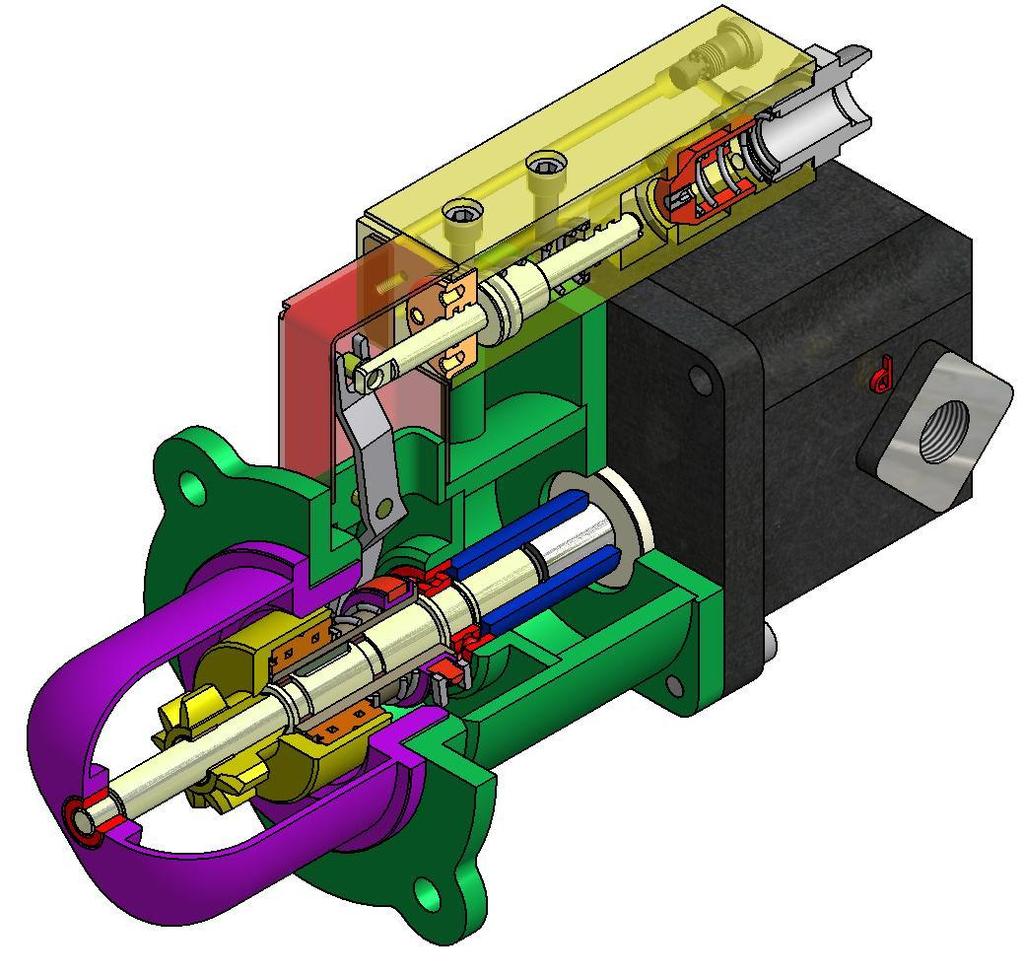 Rys. 8. Rozrusznik hydrauliczny RH-1 [6] Sterownikiem jest moduł MIS-1 (1), który korzysta z jednego z dwóch interfejsów CAN do komunikacji z modułem wejść-wyjść MWW-1 (2).