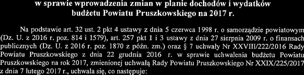 Uchwała NrX6$ /Jb16 /2017 Zarządu Powiatu