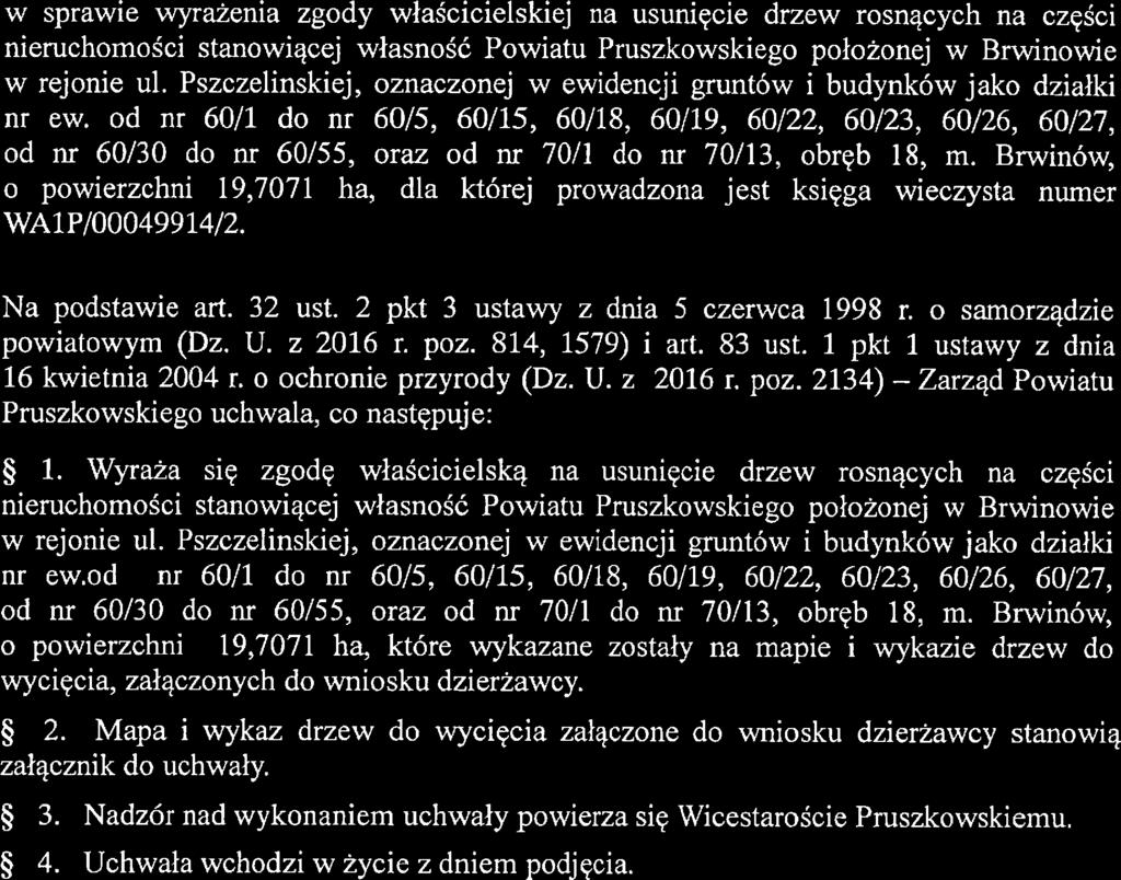 Uchwała Nr,Z.6.8..IŻ.3alŻ/2017 Zarządu Powiatu Pruszkowskiego z dnia ś12g.iśięxtcgu.
