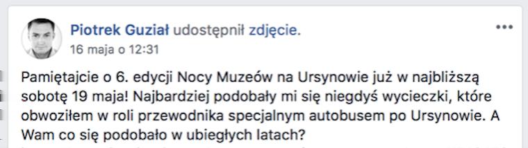 Z postów wynikało, że po kadencji Pana Guziała Ursynów praktycznie się skończył. Ciężko jest walczyć z taką megalomanią, choć mamy tu jej klasyczny przypadek!