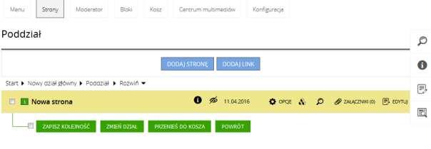 Po zatwierdzeniu, strona zostanie opublikowana zgodnie z ustawioną datą publikacji.