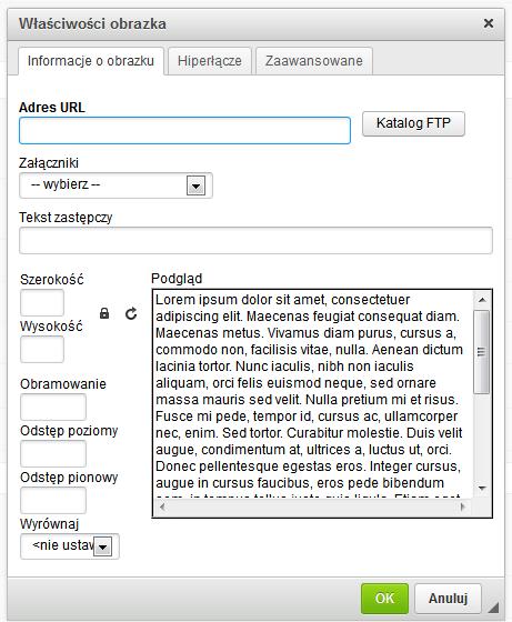 W tym celu otwieramy stronę do edycji (jeśli jesteśmy w Formularzu dodawania załączników klikamy przycisk POWRÓT DO STRONY.