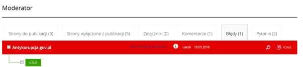 Menu OPCJE zawiera: EDYTUJ - edycja komentarza KASUJ - skasowanie komentarza WYŚLIJ WIADOMOŚĆ - wysłanie e-maila do autora komentarza ZATWIERDŹ - publikacja komentarza IP - link z informacją o