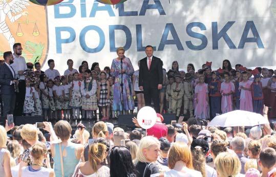 Tygodnik Podlaski 8 czerwca 2018 wydarzenia 3 WIZYTA PREZYDENTA RP I PIERWSZEJ DAMY 1 czerwca prezydent Andrzej Duda wraz z małżonką gościli w mieście nad Krzną.