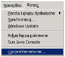 b) konfiguracja Java Sun Microsystems Krok 1.