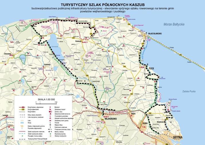Niebieski Szlak Kościołów Powiśla Mikołajki Pomorskie Dzierzgoń liczy 44,2 km. Szlak żółty prowadzi przez Folwark Przezmark i ma tylko 3,4 km.