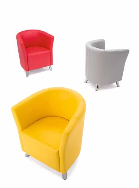 REMOEX Komfortowy fotel w całości tapicerowany Tapicerowane siedzisko i oparcie zintegrowane z podłokietnikami ostępny w wersji dla jednej i dwóch osób (UO) Stabilne, chromowane nóżki Produkt posiada
