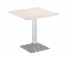 REMOEX Podstawa stołu złożona z żeliwnej stopy w kolorze BLACK lub ALU i pojedynczej nogi, wykonanej z metalowej chromowanej lub malowanej proszkowo rury o profilu kwadratowym Wysokość stołu