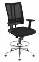 Krzesło biurowe z mechanizmem FS, ESP; FST, ESPT (z dodatkową regulacją głębokości siedziska); ESPTN (z dodatkową regulacją głębokości oraz kąta ujemnego siedziska) Oparcie z wysokogatunkowej siatki
