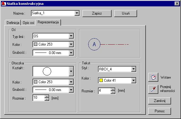 AutoCAD Structural Detailing - Rysunki Szalunkowe - Przykłady strona: 3 4. Zapisz Potwierdzenie definicji siatki. Uwaga: Ikona znajduje się w oknie dialogowym Siatka konstrukcyjna. 5. (Wstaw) 6.