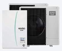 Pompy ciepła ECODAN Systemy ogrzewania MITSUBISHI ELECTRIC Systemy ogrzewania MITSUBISHI ELECTRIC Pompy ciepła ECODAN ZUBADAN INVERTER ZESTAWY KASKADOWE POMP CIEPŁA ECODAN Ogrzewanie i chłodzenie Z