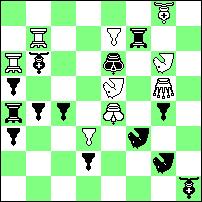 W uzupełnieniu dwa uwolnienia przez przesłonę białej wieŝy i maty z powstałej baterii G S. 1.Se2! ~ 2.S:d4+, W:d4# 1...Sf3 2.We5+, S:e5# 1...Sg2 2.Wf4+, S:f4# 1...S:g6 2.H:f6+, K:f6# 1...H:d7 2.