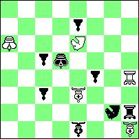 ..We4 e3, który po złudzie 1. He3? nie pozwala na 2.Hc5, a po wstępie 1.H:c4! właśnie to umoŝliwia. 1.He3? ~ 2.Hc5# A 1...S:e3 2.Kc3# 1...c3+ 2.K:b3# B 1.