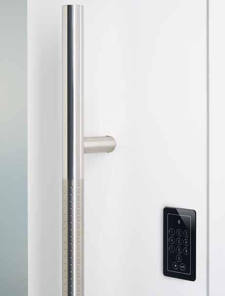 Aluminiowe drzwi zewnętrzne ThermoSafe Nowe opcje wyposażenia Elegancki sterownik kodowany cyfrowo Z czułą powierzchnią dotykową Dostępny opcjonalnie do
