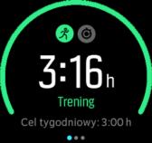 Przesuń palcem w lewo lub naciśnij dwukrotnie środkowy przycisk, aby zobaczyć aktywności z