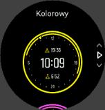 3.35. Widok tarczy zegarka Zegarek Suunto Spartan Trainer Wrist HR jest wyposażony w kilka widoków zegarka, zarówno cyfrowych, jak i analogowych. Aby zmienić widok tarczy zegarka: 1.