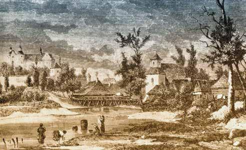 Mstów - drzeworyt z 1872 r. 14 Nad Wartą w Mstowie wznosi się Góra Szwejcera. Jej nazwa pochodzi od nazwiska Bronisława Szwejcera (1841-1921), właściciela majątku ziemskiego w Wancerzowie.