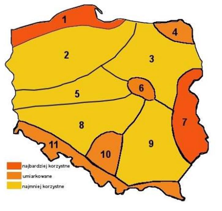 Plan Gospodarki Niskoemisyjnej dla Gminy Ustrzyki Dolne Rysunek 20 Nasłonecznienie w Polsce (Źródło: Potencjał Polski w zakresie rozwoju alternatywnych źródeł energii) Gmina Ustrzyki Dolne położona