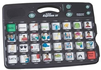 GoTalk Express 32 Charakteryzuje się dobrą jakością dźwięku, przez co komunikat jest wyraźny.