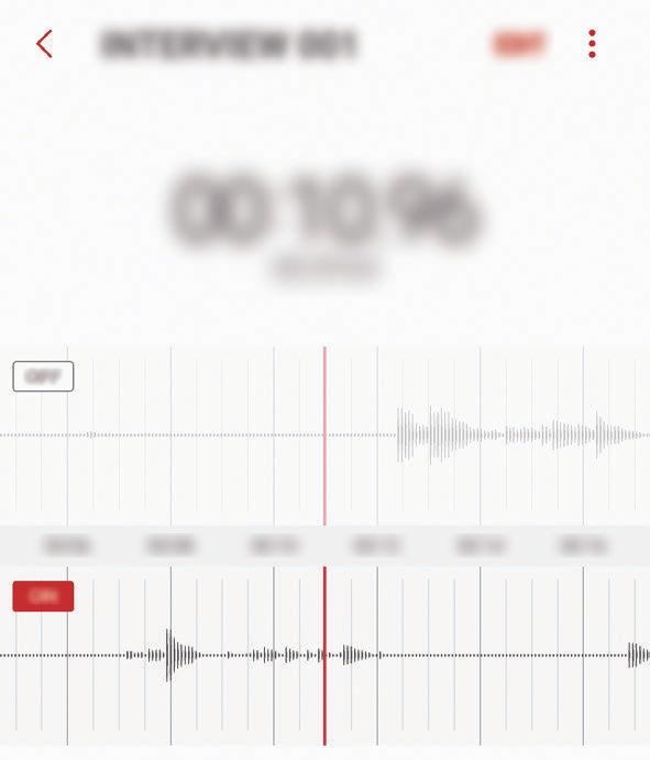 Aplikacje Zmiana trybu nagrywania Na ekranie aplikacji dotknij Narzędzia Dyktafon. W górnej części ekranu dyktafonu wybierz tryb. STANDARDOWY: normalny tryb nagrywania.