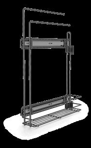 W-2311M-600-PA - pełen wysuw - możliwość zastosowania przegrody kosza - z mocowaniem dolnym - maks.