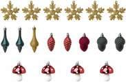 07 PE694402 VINTER 2018 dekoracje wiszące, 18 elementów 17,99 W zestawie: 4 dekoracje wiszące (W7,5 cm), 5 dekoracji wiszących (W6 cm), 6