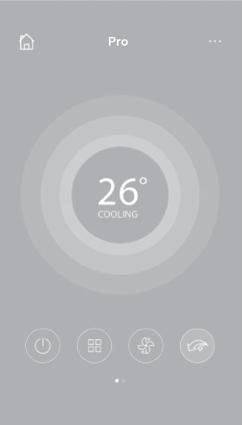 3. Thus, user can control air conditioners on/off status, operation mode, temperature, fan speed and so on. NOTE: Not all the function of the APP is available on air conditioner.