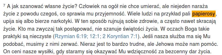 lub łamania prawa Bożego w inny sposób nie jest równoznaczne z wpółudziałem w grzechach tej osoby i dawanie przyzwolenia na łamanie prawa Jehowy, czyli na zło? https://wol.jw.