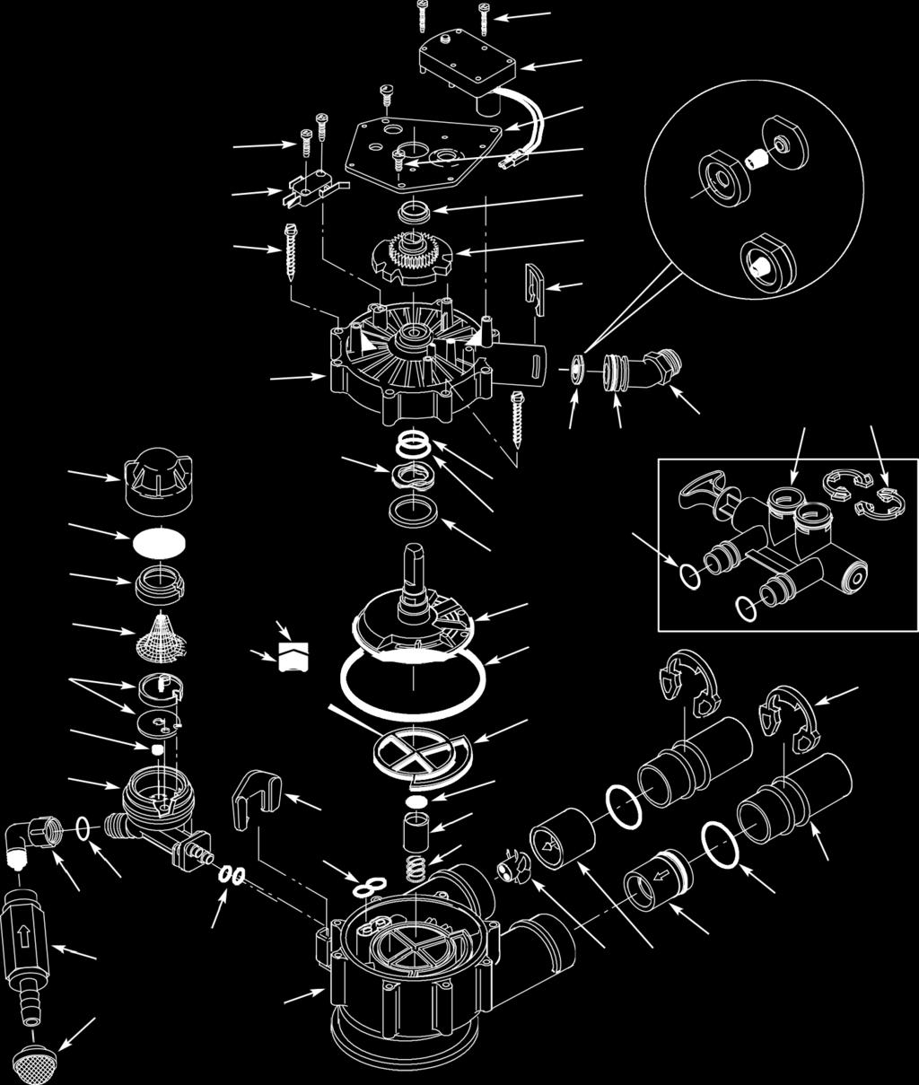 CZĘŚCI ZAMIENNE Repair Parts OXY Oxy 700+/Oxy700 / OXY RYSUNEK ZŁOŻENIOWY ZAWORU 50 51 94 53 52 Zatyczka odpływu 93 54 92 55 Po złożeniu 56 91 89