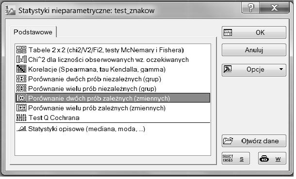 2004). Za pomocą testów dla prób zależnych sprawdza się także, czy próby różnią się między sobą pod względem pewnych własności.