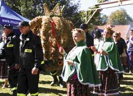Starostami dożynek byli Wanda Stabrowska z Marzewa i Andrzej Jakubowski z Nowin, którzy na początku uroczystości przekazali na ręce Biskupa Józefa Wysockiego i Burmistrza Pasłęka dra Wiesława