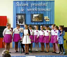 2017 r. obchody jubileuszu 70-lecia istnienia szkoły. Oddział Przedszkolny. Przemarsz z okazji Jubiluszu Miasta 2016 r.
