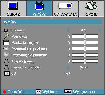 LBX: To jest format dla obrazów innych niż 16x9, źródła letterbox i dla użytkowników używających obiektywu 16x9 w celu wyświetlania przy współczynniku proporcji 2,35:1 z pełną rozdzielczością.
