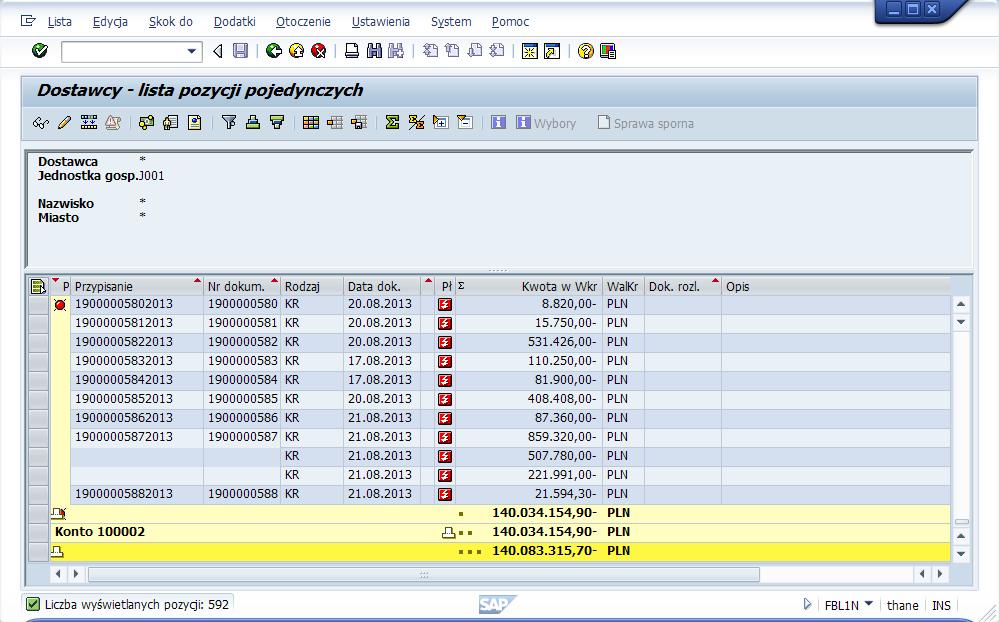 SAP HANA Zmiana Przykładowe zmiany