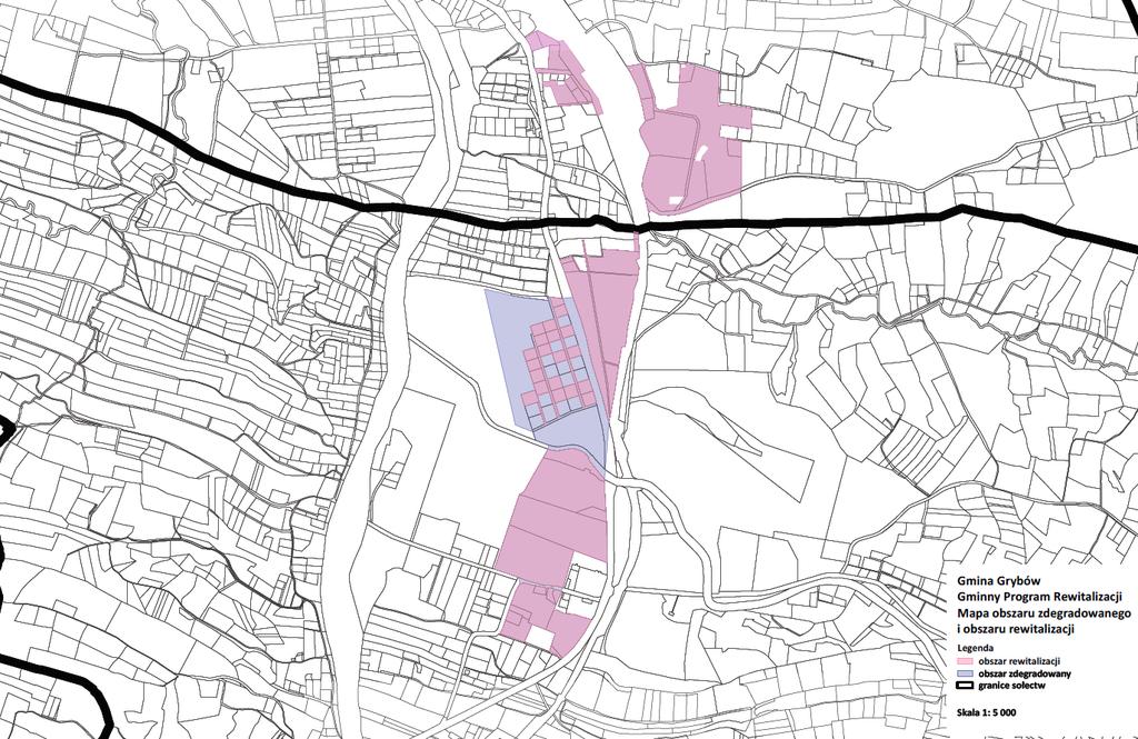 Gminny Program Rewitalizacji Gminy Grybów na lata 2018-2025 Mapa 3.