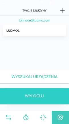 Aplikacji mobilna LUDMO & zewnętrzny czujnik Wyszukaj czujnik Identyfikacja Wybór Gotowe do użytku Raport zawodnika z danymi rytmu serca Aplikacja LUDMO może komunikować się czujnikami rytmu